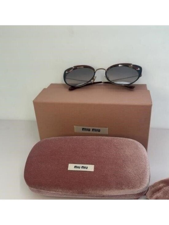 - ?- New Authentic Miu Miu MU 57TS HB5GR0* 3N Metal Women Noir sunglasses main image 10
